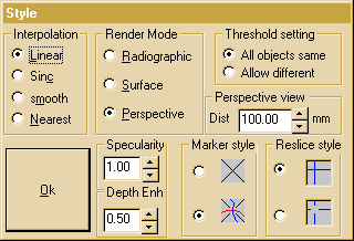 Style Selection Window
